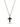Two-Tone Micro Cross Pendant (Silver)
